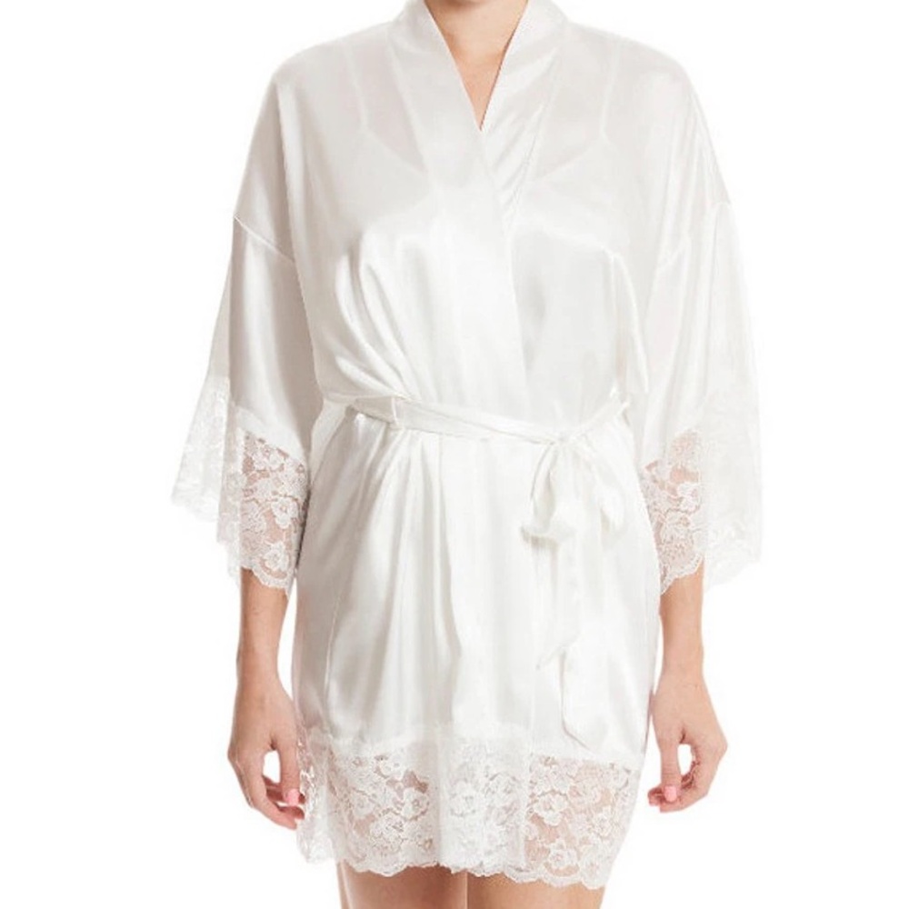 In Bloom by Jonquil satin bride robe size XS, NWT